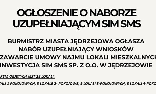Zdjęcie do NAB&Oacute;R UZUPEŁNIAJĄCY WNIOSK&Oacute;W  &ndash; INWESTYCJA SIM SMS