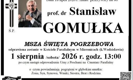 Zdjęcie do Odszedł Człowiek wielkiego formatu &ndash; wybitny uczony, patriota i ambasador ziemi jędrzejowskiej