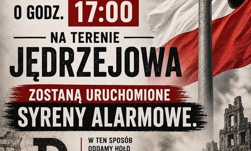 Zdjęcie do 1 sierpnia o godz. 17.00 jak co roku zostaną uruchomione syreny alarmowe